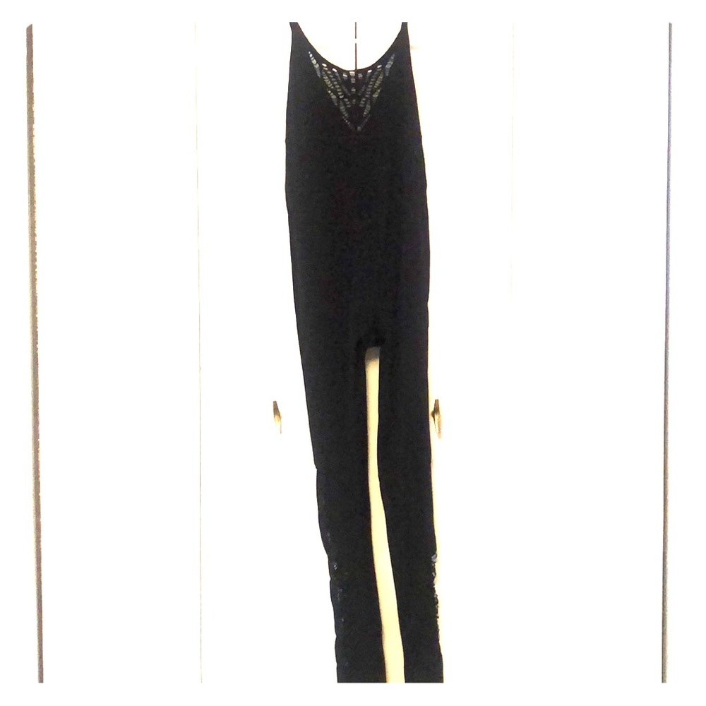 Black spandex jumpsuit